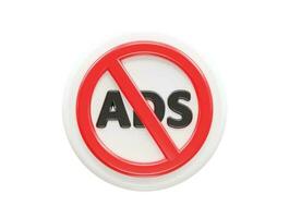 Ad blocker icon 3d render vector