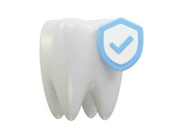 Teeth vector 3d render icon