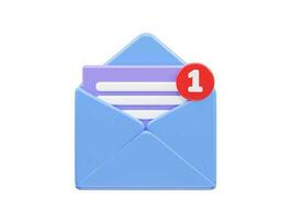 Message icon 3d render vector