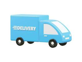 Delivery van icon 3d rendering vector