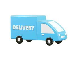 Delivery van icon 3d rendering vector