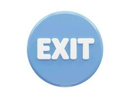 Close icon exit 3d rendering vector illustration