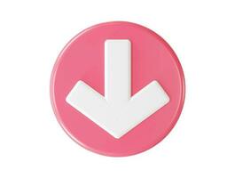 Arrow icon 3d rendering vector illustration transparent element