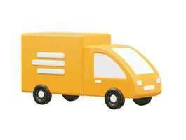 Delivery van icon 3d rendering vector