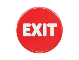 Close icon exit 3d rendering vector illustration