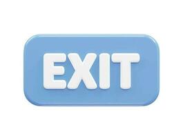 Close icon exit 3d rendering vector illustration