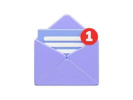 Message icon 3d render vector