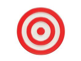 Target icon 3d rendering vector illustration