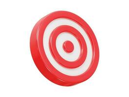 Target icon 3d rendering vector illustration