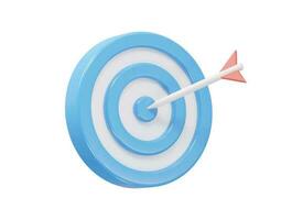 Target icon 3d rendering vector illustration