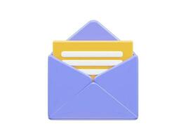 Message icon 3d render vector