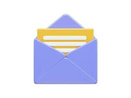 Message icon 3d render vector