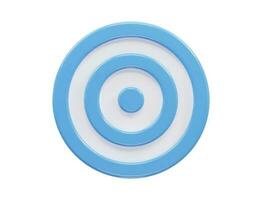 Target icon 3d rendering vector illustration