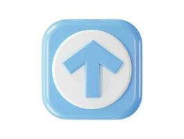 Arrow icon 3d rendering vector illustration transparent element