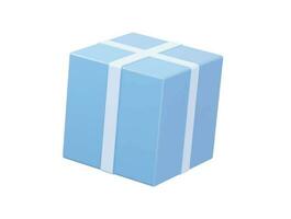 Cardboard box 3d rendering icon vector