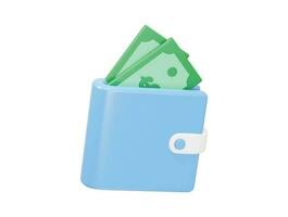 3d rendering wallet icon illustration transparent vector