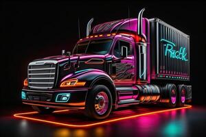 , Truck Neon Light Effect photo