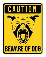 warning sign beware of dogs. caution signs, banners, posters, etc. vector