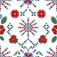 Seamless pattern in Ukrainian style. Modern Ukrainian ornament. National Ukrainian ornament. Vector illustration