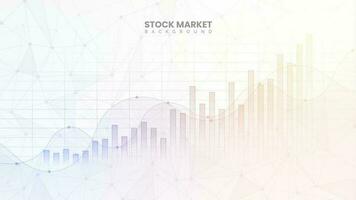 financiero bar cuadro, rendimiento curvas, enlace datos, y pendiente positiva grafico en blanco antecedentes. mejorado negocio información y financiero crecimiento datos. exitoso valores mercado fondo de pantalla vector