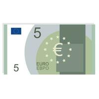 5 5 euro icono. vector ilustración.