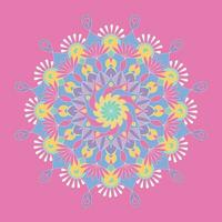 Isolated pastry colored mandala pattern Vector