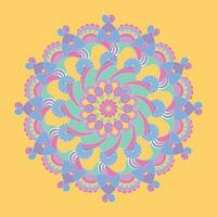 Isolated pastry colored mandala pattern Vector