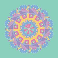 Isolated pastry colored mandala pattern Vector