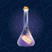 Isolated colored magical potion elixir Vector