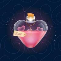 Isolated colored magical potion elixir Vector