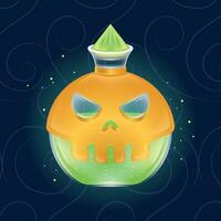 Isolated colored magical potion elixir Vector