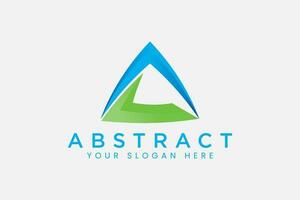 Abstract Triangle Vector Logo Template