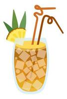 Summer alcohol cocktail vector