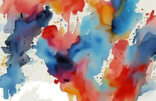 Colorful Watercolor Brush Splash Abstract Background Illustration photo