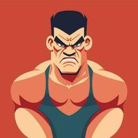 Vector Illustration of a macho masculine character.