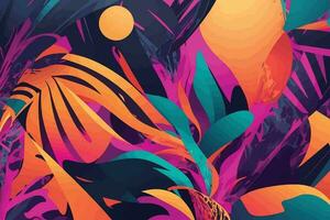 Abstract Illustration of Colorful Floral Aesthetic Background vector