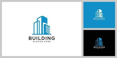 Building logo illustration graphic design vector in line art style. Good for branding, advertising, real estate, construction, homes