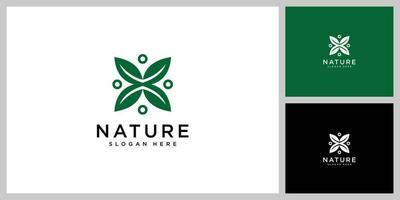 leaf nature vector logo design