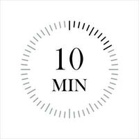 10 minutos temporizadores relojes, Temporizador 10 min icono. vector