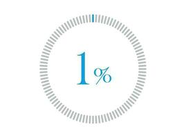 1 percent Loading. 1 percent circle diagrams Infographics vector, 1 Percentage ready to use for web design. vector