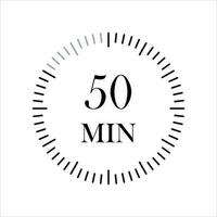 50 minutos temporizadores relojes, Temporizador 50 min icono. vector