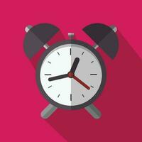 Alarm Clock Flat Style Vector Icon