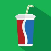 Soft Drink Flat Style Vector Icon