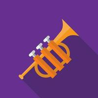 trompeta plano estilo vector icono