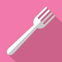 Plastic Fork Flat Design Icon vector