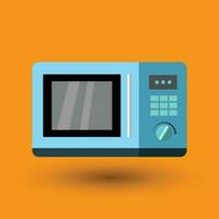 Microwave Flat Design icon vector