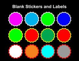 stickers Label for printing and more vector