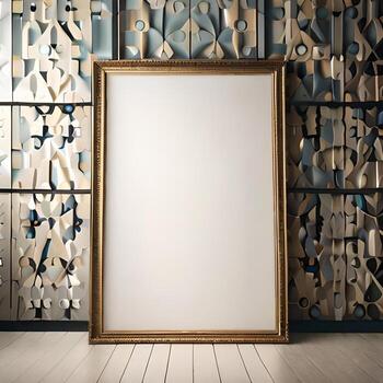 Room With A Large Blank Frame photo