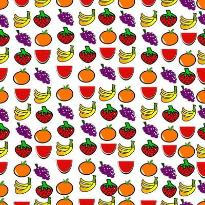 background pattern seamless fresh fruits