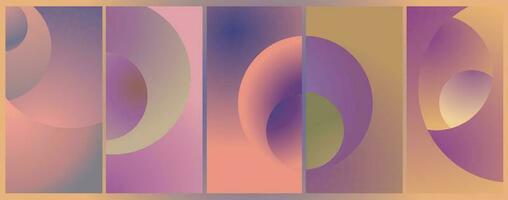 Light pink and purple circular dreamscape abstract background vector